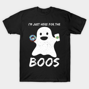 Boo Love Donut Coffee Trick or Treat Halloween T-Shirt